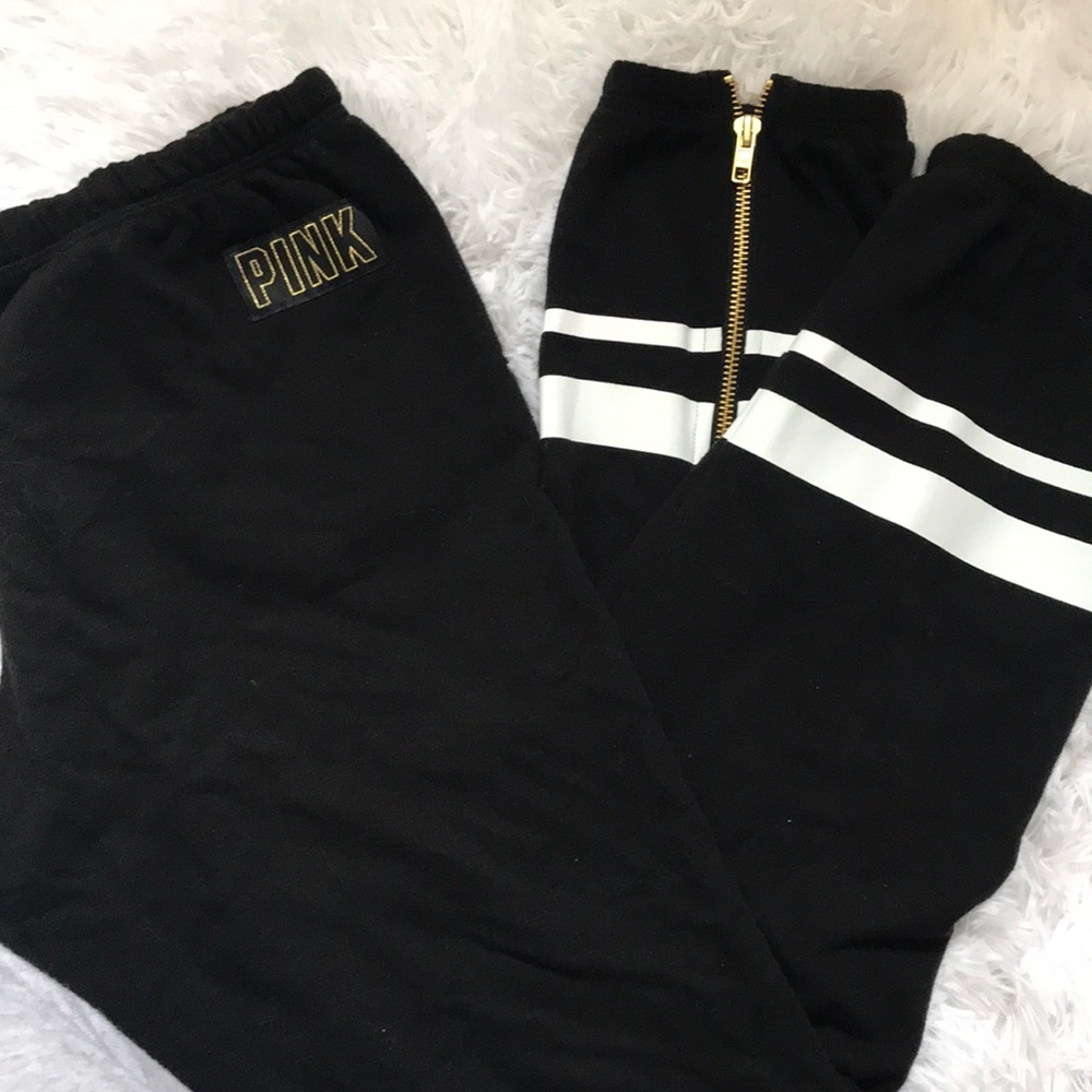 PINK SWEATPANTS WITH ZIPPER